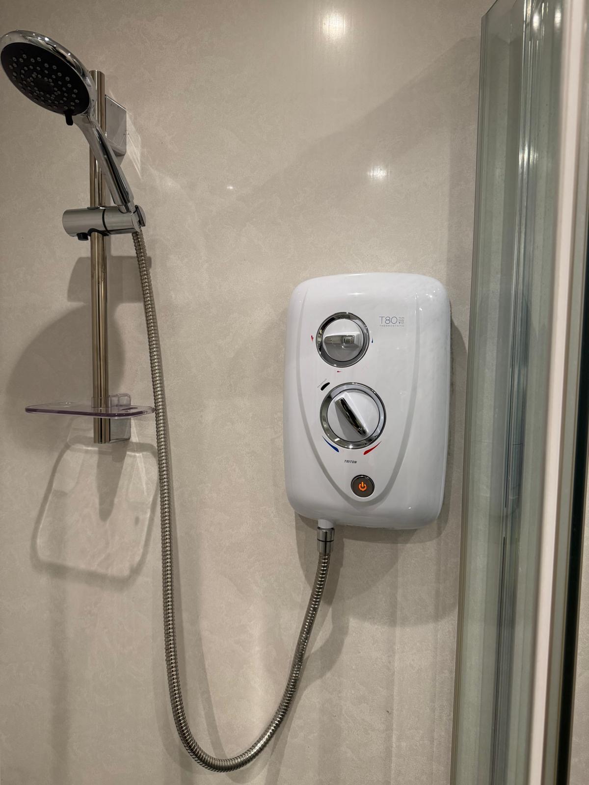 Triton T80 electric shower install in Glasgow
